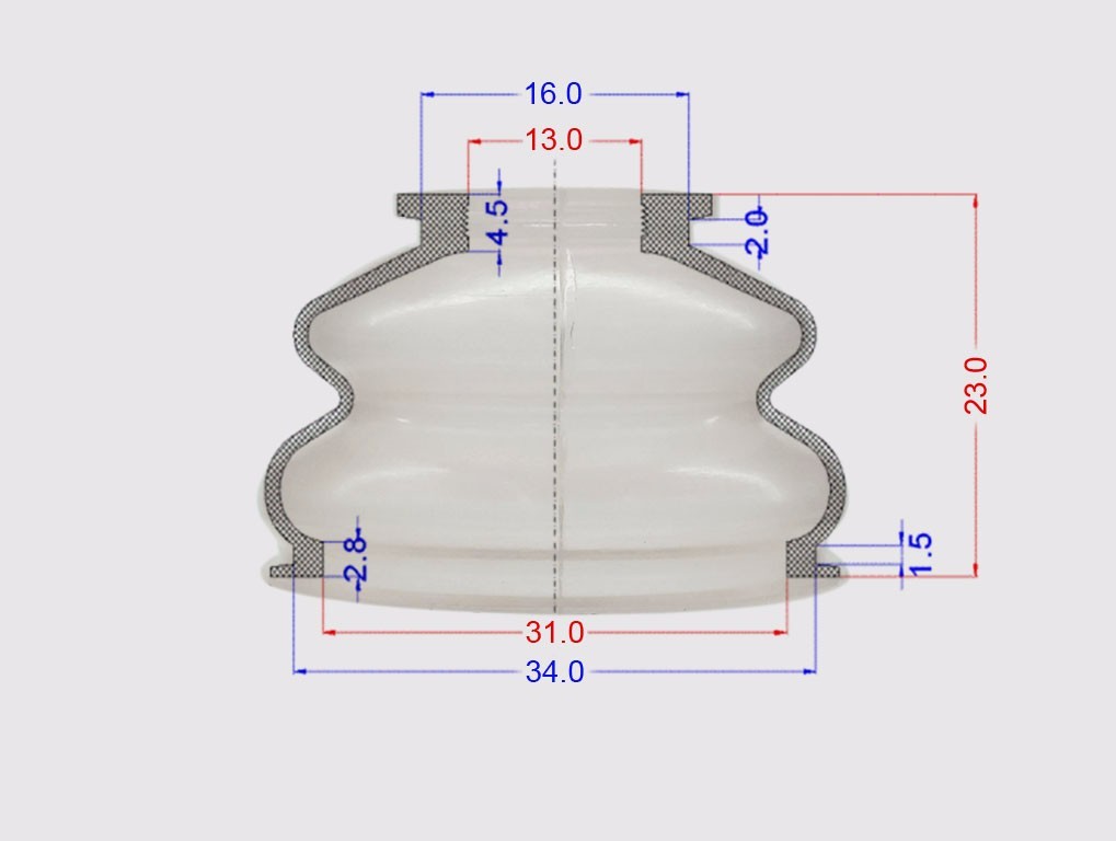 2 X UNIVERSAL Dust Boot Silicone 13 31 23 Tie Rod End and Ball Joint