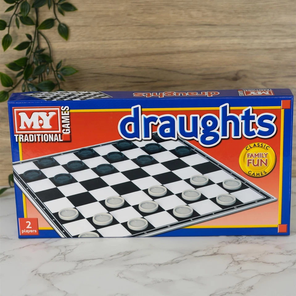 Traditional Draughts Checkers Classic Board Game Family Kids Folding Board Game - Image 4 of 4