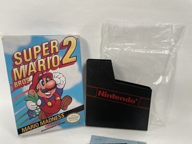 Super Mario Bros 2 Nintendo NES CIB Complete W/ Manual, Insert, Cover WHITE SEAL