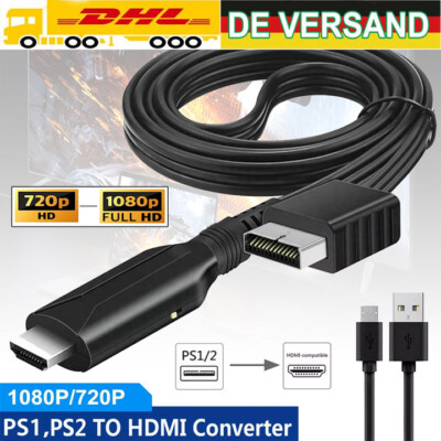 PS2/PS1 zu HDMI Audio Video Konverter Kabel PS2 zu HDMI Kompatibale Adapter 1M