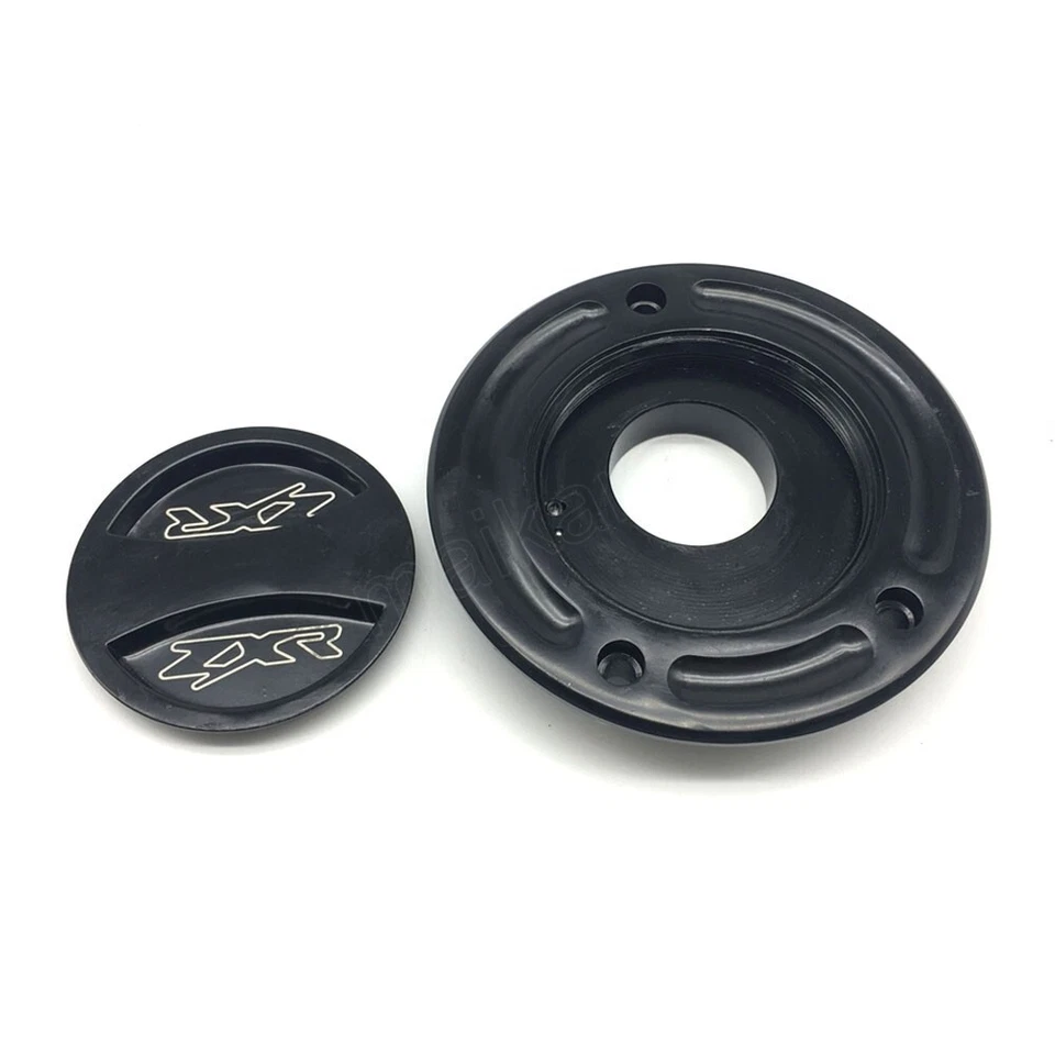 Fit Kawasaki Ninja ZX6R 2000-2008 ZX6RR 2003-2006 Black Keyless Fuel Tank Caps - Image 4 of 4