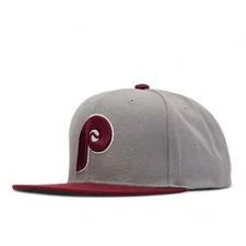 MENS MITCHELL & NESS MLB AWAY SNAPBACK COOP PHILLIES - GREY