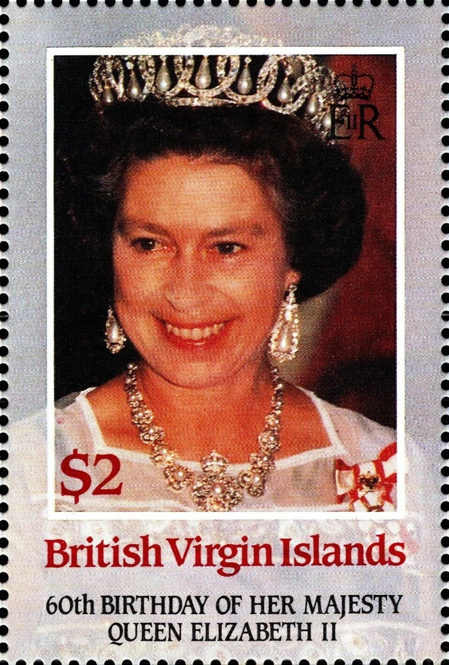 British Virgin Islands 1986 QUEEN ELIZABETH II 60th Birthday SOUVENIR SHEET MNH - Image 2 of 2