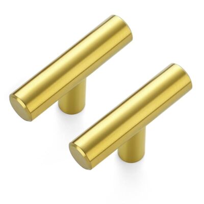 45 Pack Cabinet Knobs Gold Cabinet Handles 2in Kitchen Cabient Knobs Single H...