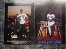 2 l.a.  dodges 5x7 mini nike posters steve sax/ pedro guerrero blue thunder