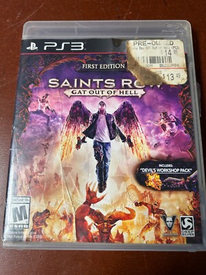 PS3 Saints Row Gat Out of Hell PlayStation 3 First Edition Game and Case Tested