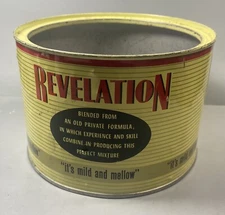Vintage Revelation Smoking Mixture Yellow Leaf Tobacco Tin Philip Morris No Lid