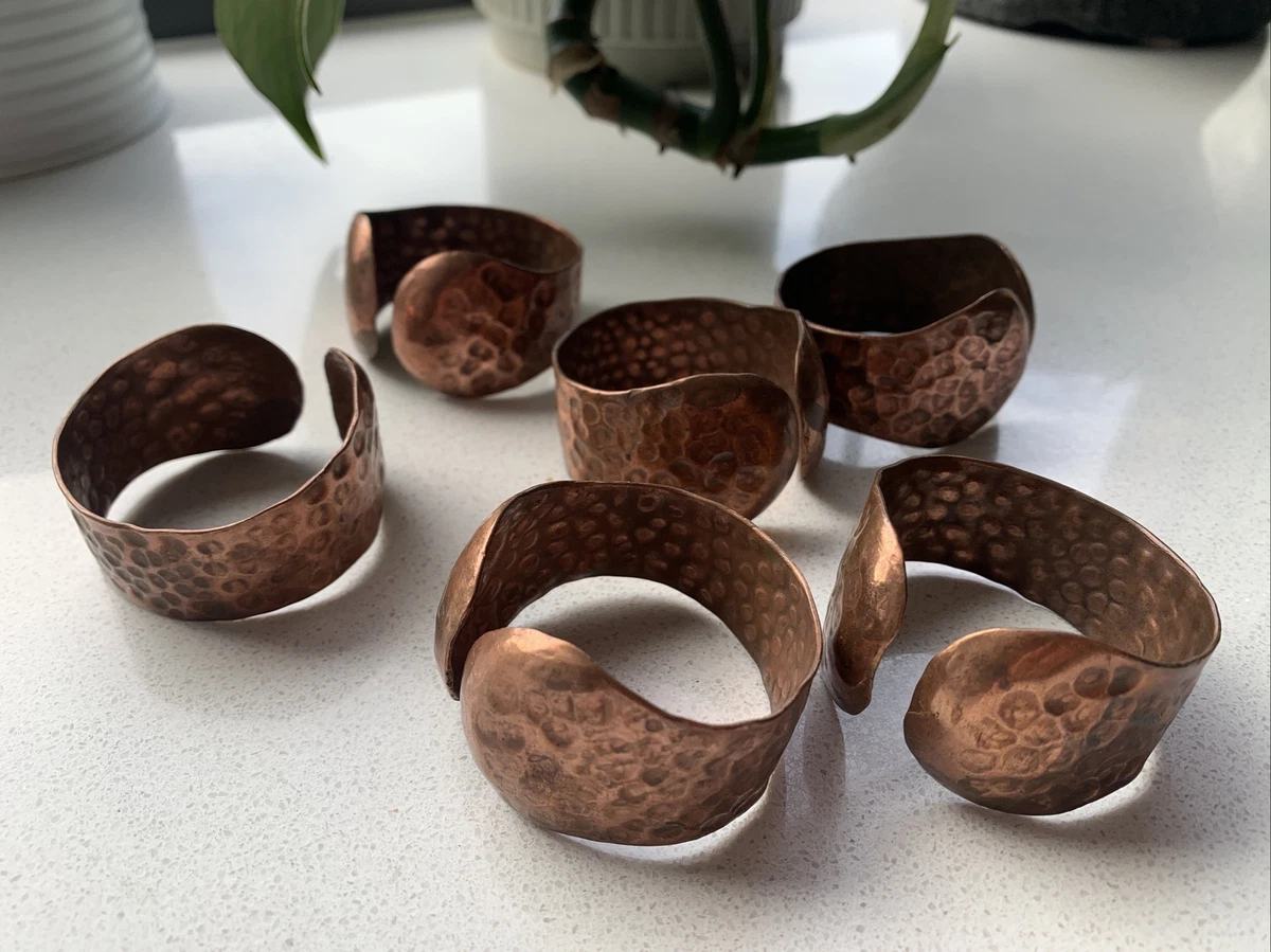 Hammered copper napkin best sale holder