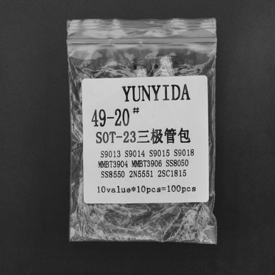100pcs SOT-23 Transistor Sample Kit Package 10 Kinds Triode