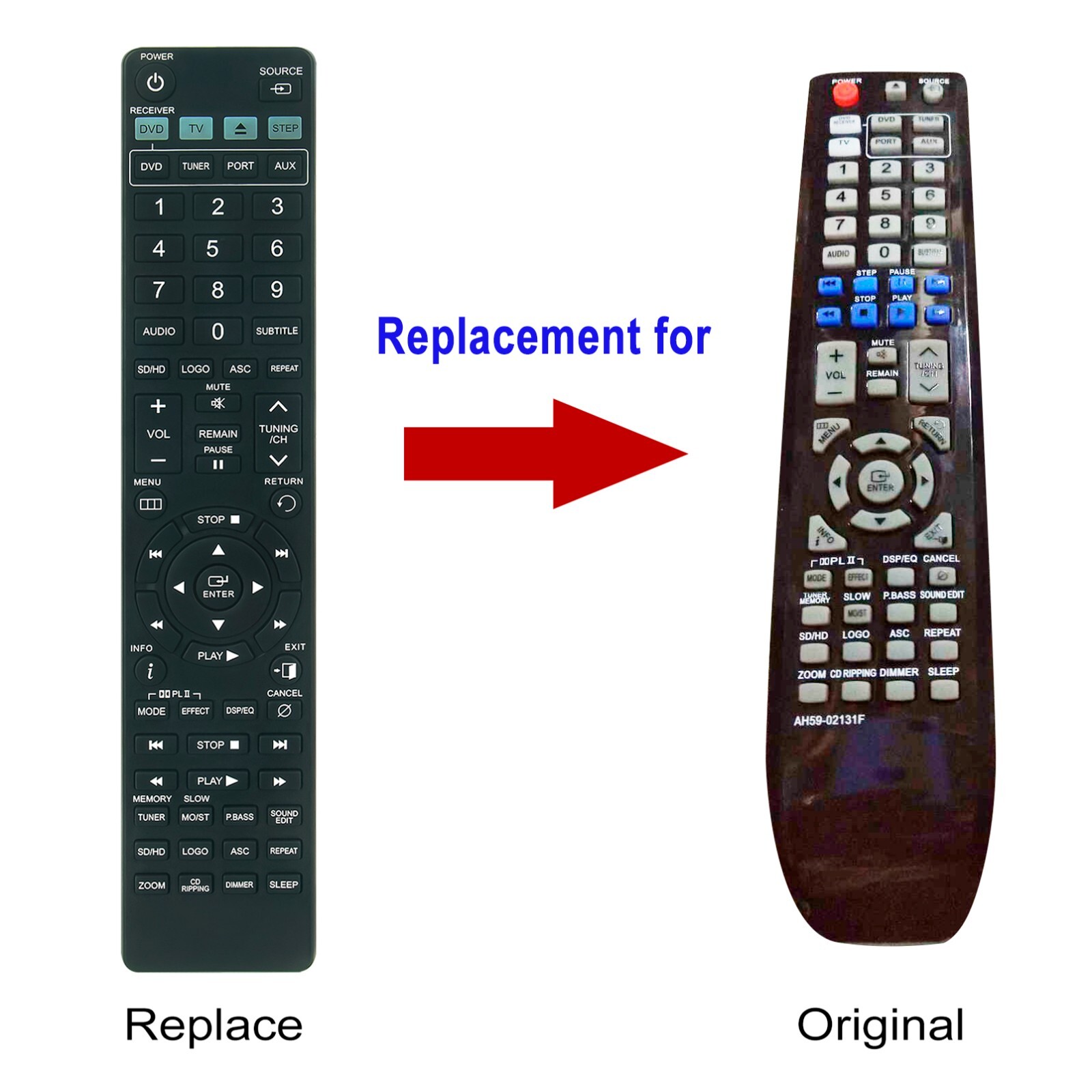 AH59-02131F Replace Remote Control for Samsung Home Theater DVD HT-TZ325 HT-Z420