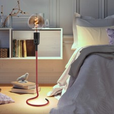 Lampe de Table Lampe Design Câble Rétro Luminaire de Salon Rouge D 16 CM