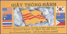 VIETNAM SAFE CONDUCT PASS CIRCA 1970 VINTAGE FREE USA POSTAGE WITH TRACKING!