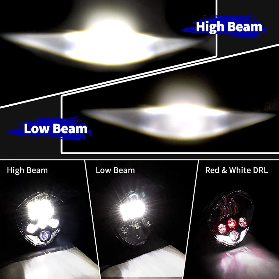 Подходит для Honda Nighthawk 750 CB750 7 дюймов светодиодная фара поворотник дальний/ближний свет дневные ходовые огни - Изображение 3 из 4