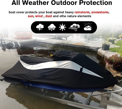 Sea Doo GTI -LE Bombardier Jet Ski Trailerable Cover Grey/Black 02 03 - Foto 5