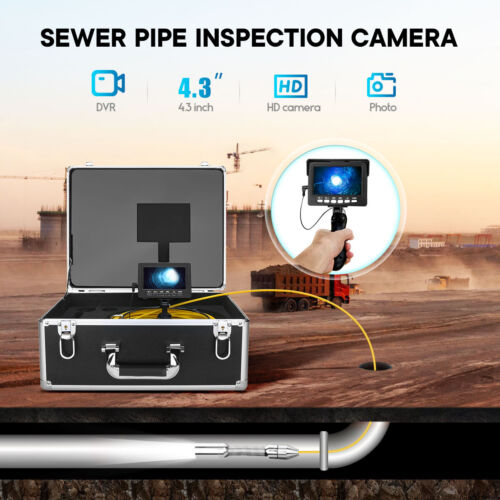 17MM Handheld Drain Sewer Camera Pipe Inspection Camera 4.3" DVR Monitor 20M - Picture 1 of 7