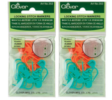 Clover Locking Stitch Markers 20/Pkg LOT OF 2 NEW