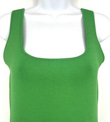 kelly green tank dress Round Neck Double Layer Tank Top Kelly Green – TheBlingThing.com main image 1