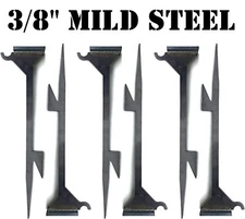 3/8" 24" Steel Shooting Target Knock-over & Hanger Stands Heavy Duty 6pc Set