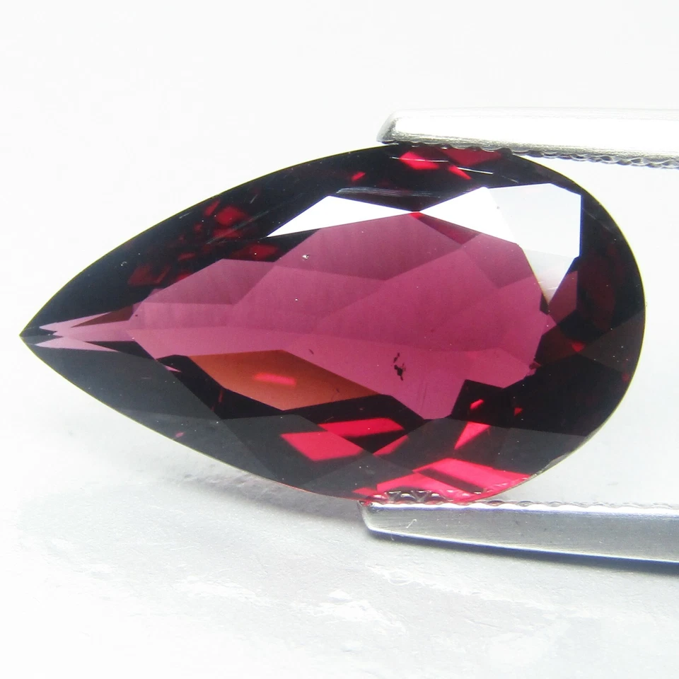 8.01Cts Natural Unique Pink Raspberry Color Rhodolite Garnet Pear Shape - Image 2 of 4