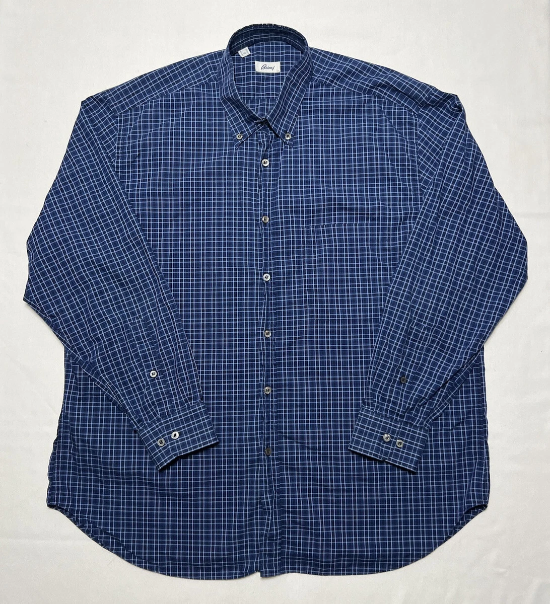Brioni gingham-check shirt - Blue