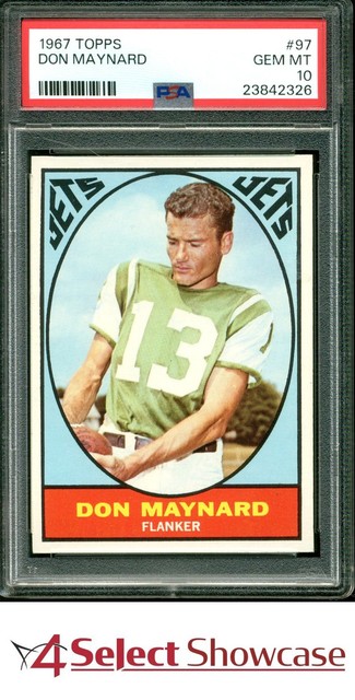 1967 Topps #97 Don Maynard Jets Hof Pop 5 PSA 10