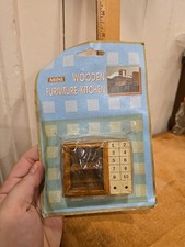 Microondas para casa de muñecas 1997 de Colorifics muebles de cocina de madera en miniatura