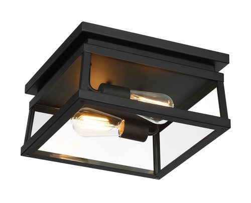 Coal Two Light Outdoor Flush Mount from the Isla Vista Collection