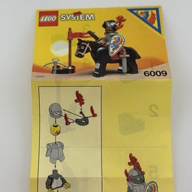 Vintage 1992 Lego System Castle 6009 Medieval Black Knight Manual ONLY