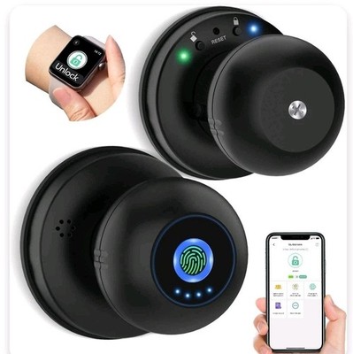 Fingerprint App Smart Door Knob-Gold-Brand New