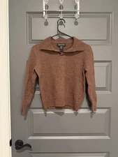 Christian Lacroix 100% Wool Brown V-Neck Sweater Size XL