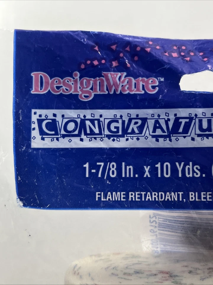 Congrats Crepe Streamer Graduation Party Anniversary VTG 1990s Congratulations - Image 4 of 4