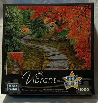 Vibrant Autumn in Japanese Garden Mega Puzzles 1000-Piece Jigsaw Puzzle