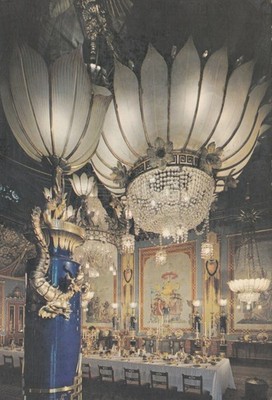 NPO Dexter Postkarte Königlicher Pavillon Brighton Bankettsaal UK Interieur