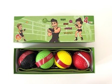 Tether Ball Game Set w/ 4 Balls  Adjustable Cords