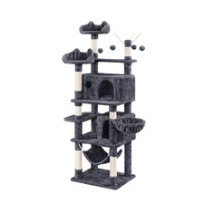 Yaheetech 66" Cat Tree, Large Tower w/2 Condos  2 Perches  1 Hammock  1 Baske