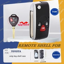 3 Buttons Upgraded Flip Remote Key Shell for Toyota 4Runner Fortuner Hilux Vigo