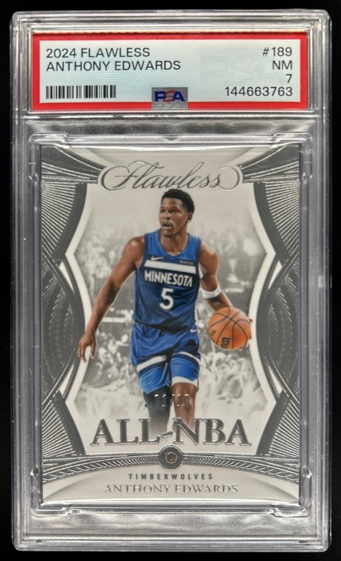 2024-25 Panini Flawless Anthony Edwards All-NBA #/10 Timberwolves PSA 7