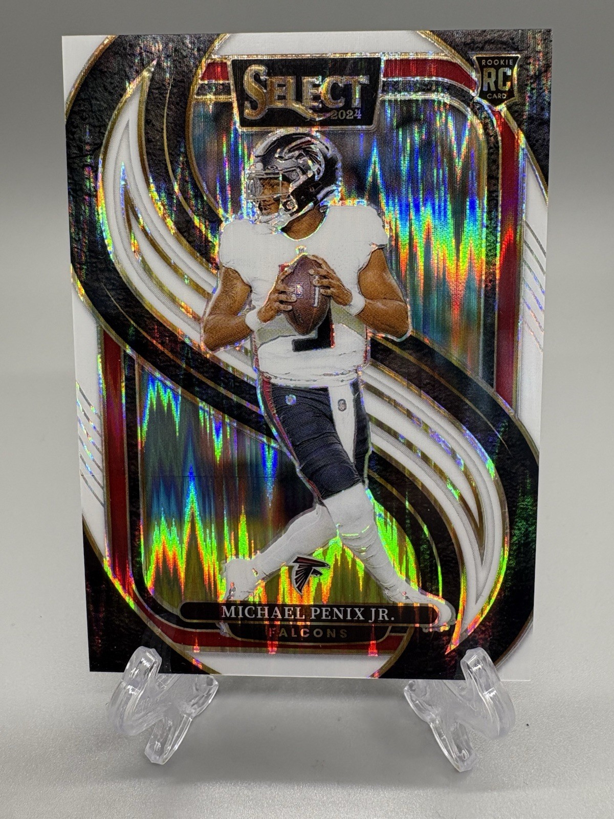 2024 Panini Select - #110 Michael Penix Jr. White Shock Prizm (RC) /199