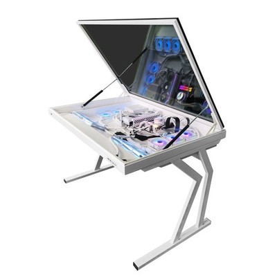 VUtechPC High-End Gaming PC Desk - Ryzen 7 9800X3D, RTX 5080, 32GB DDR5, White