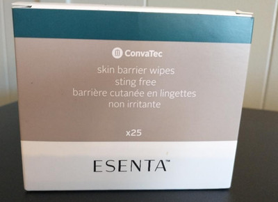 NEW BOX OSTOMY SKIN BARRIER WIPES - CONVATEC ESENTA 25 PER BOX  Expires 2029