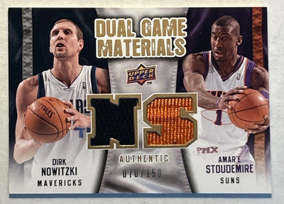 2009-10 Upper Deck #DG-NS Dual Game Materials Gold /150 Nowitzki Stoudemire A
