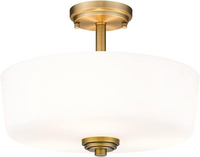 Z-Lite - 220SF3-HBR - 3 Light Semi Flush Mount