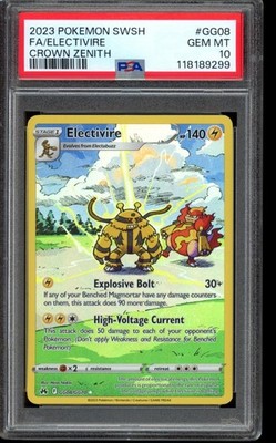 PSA 10 Electivire GG08/GG70 - Crown Zenith | eBay