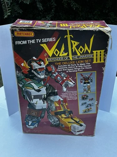 1984 Voltron 3 Deluxe Lion Set with Box 100% Complete Vintage