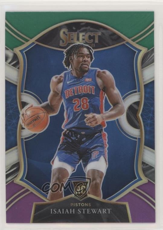 2020 Select Concourse Green White Purple Prizm Isaiah Stewart #76 Rookie RC 0o6v