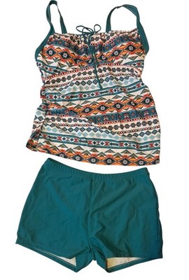 Summer Mae Boyshort Tankini Swimsuit Size 10 Women s