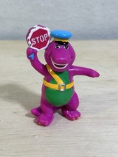 The Lyons Group 1995 Barney Figure Crossing Guard Plastic Cake Topper