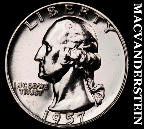1957 Silver Washington Quarter - Choice Gem Proof  Lustrous  #G9638