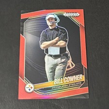 2025 Panini Prizm Black Red Prizm Bill Cowher #118 Steelers /299