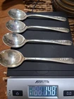 SET OF 4 International SILVER Sterling Soup Spoons Blossom Time Not Scrap 148 Gr